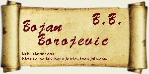 Bojan Borojević vizit kartica
